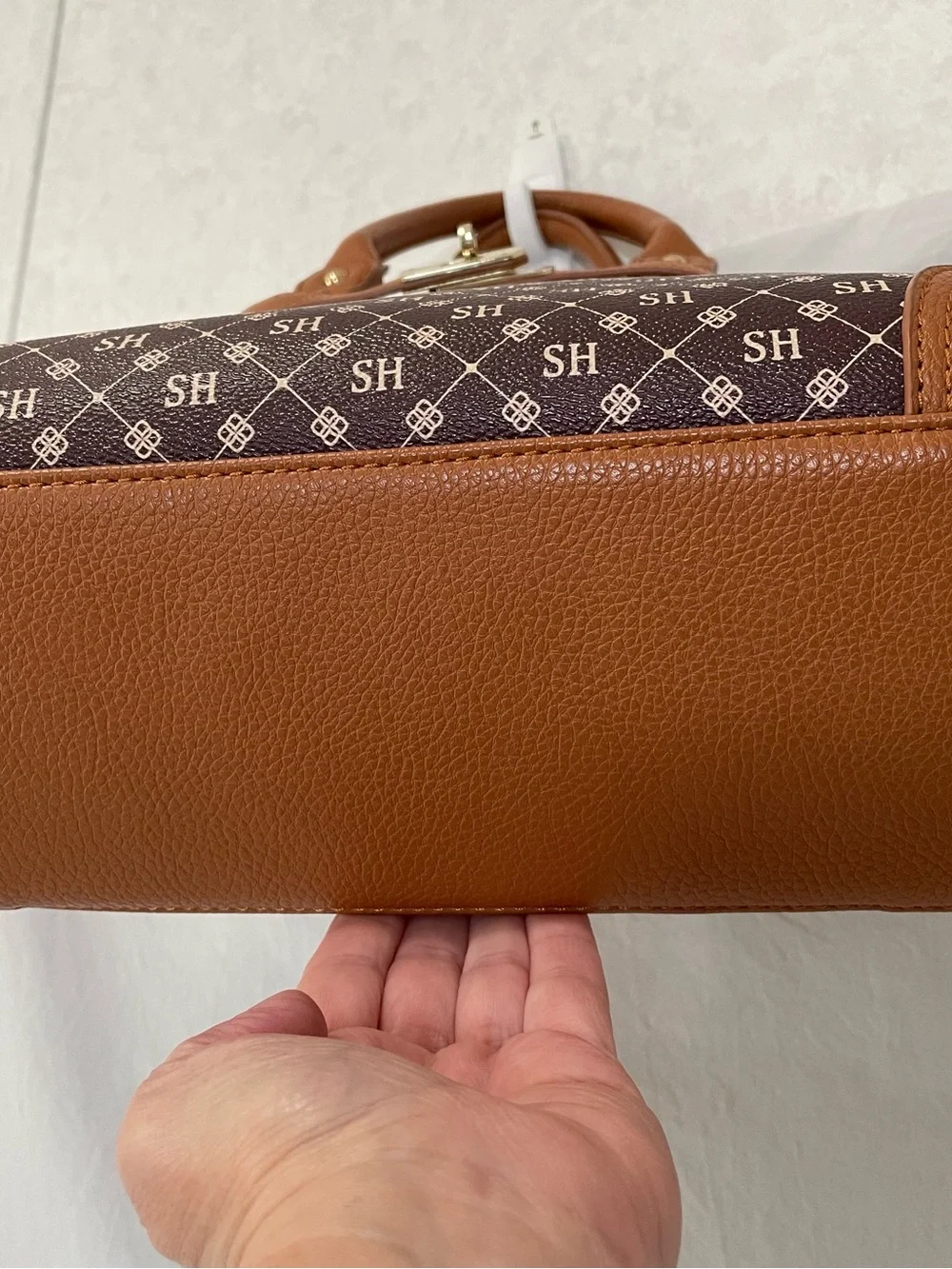 Danbury Mint Structured Tote, Custom Made Initial Monogram Series, Carry Options